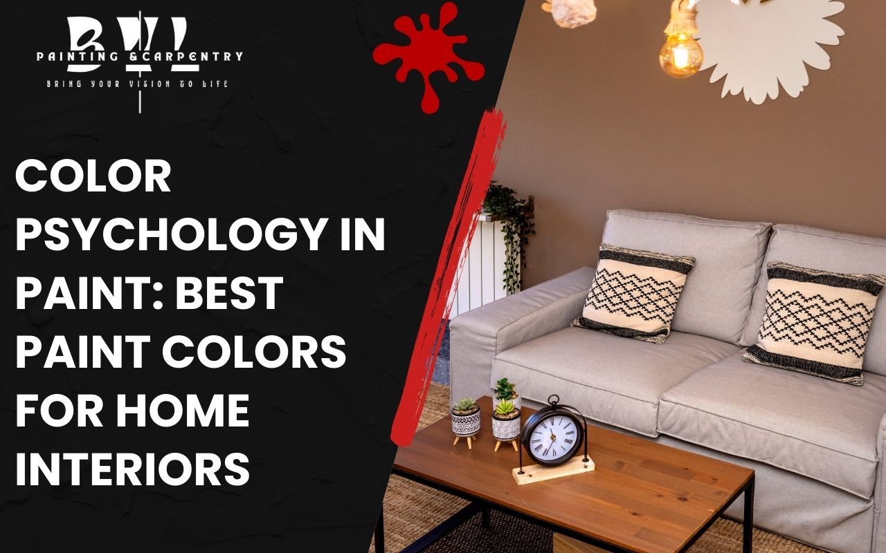 Interior painted using color psychology principles for mood enhancement