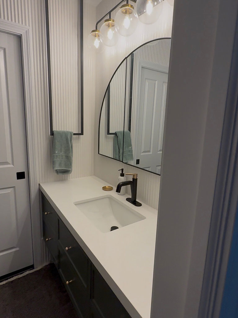 Bright Ridgefield home interior with skylights and natural light for wellness