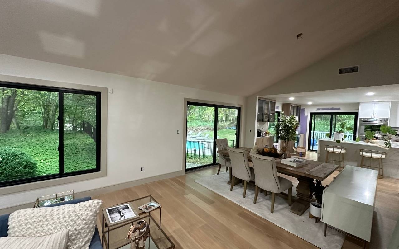 Cozy living room after a New Year Repaint in Westchester with warm neutral walls and soft natural light.