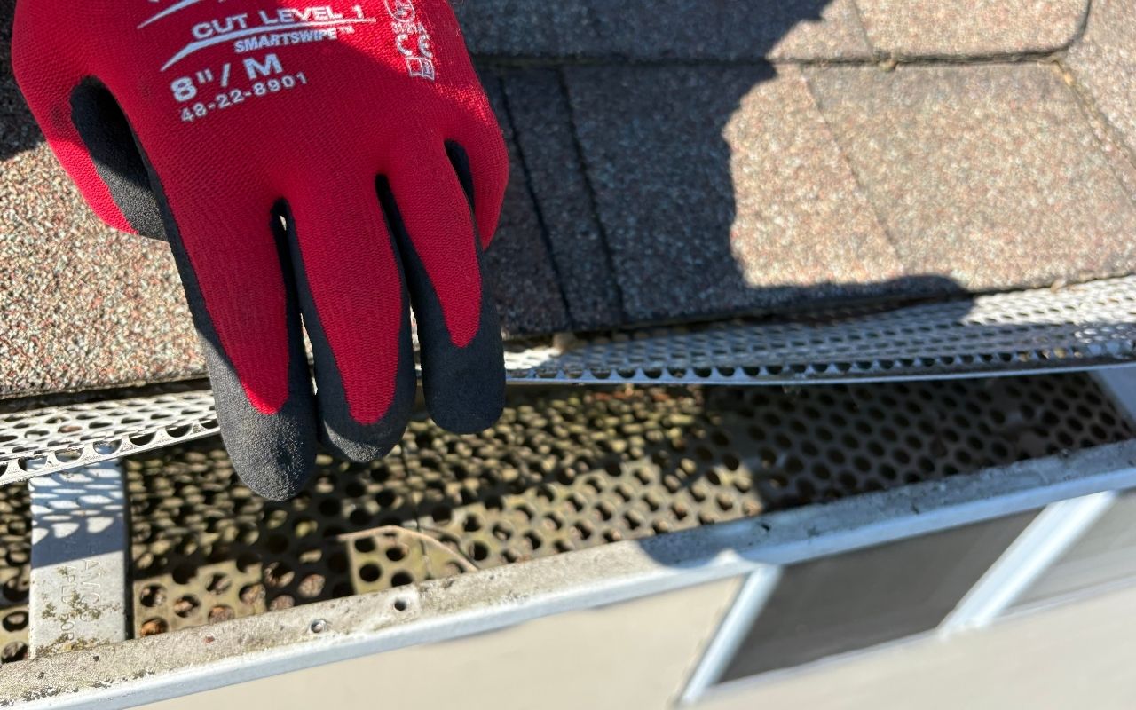 Spring storm gutter cleaning in Westchester before heavy rain