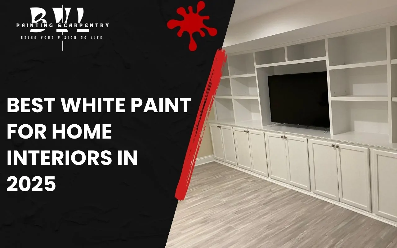 Bright interior with the best white paint on walls and trim