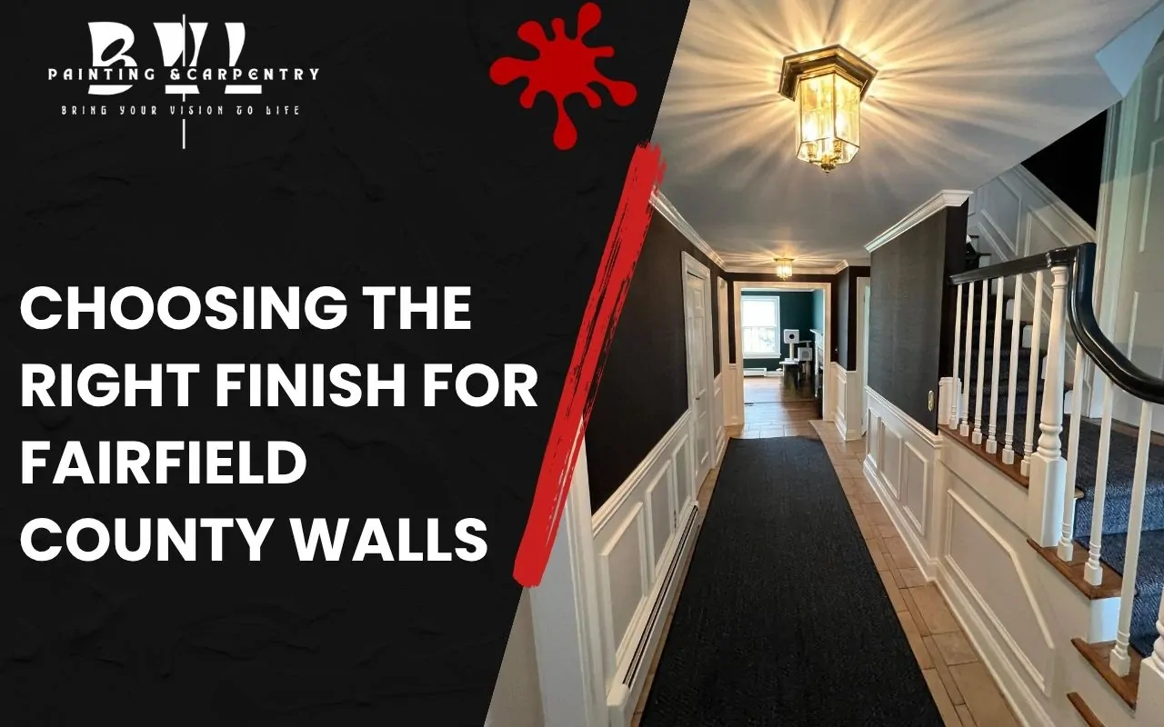 Painted living room walls in a bright Fairfield County home